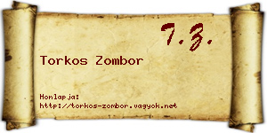 Torkos Zombor névjegykártya